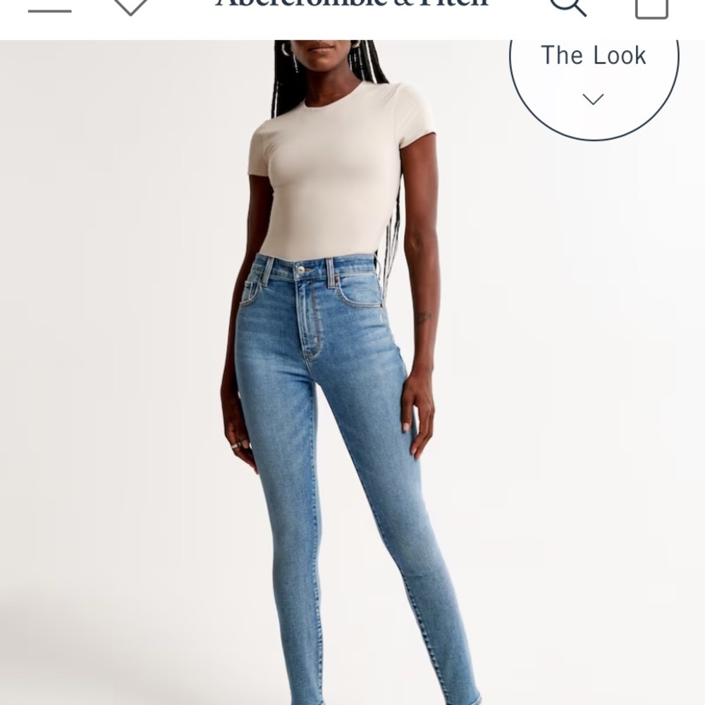 ABERCROMBIE HIGH RISE SKINNY JEANS - TALL / LONG